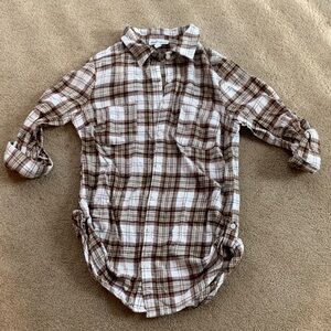 Plaid Button-Up Shirt